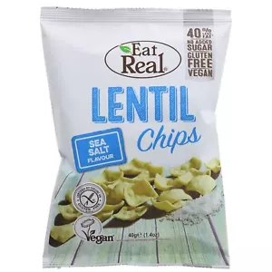 Eat Real | Lentil Sea Salted Chips | 40g - Picture 1 of 2