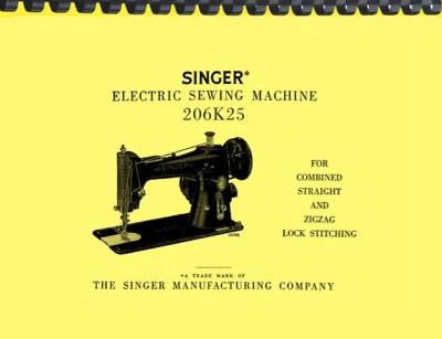 Singer 206 206K25 Sewing Machine OWNER'S INSTRUCTION MANUAL - Image 1 of 3