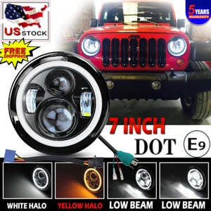 7" Halo Projector Sealed LED Headlight for Jeep Wrangler Custom Unlimited Sport - Picture 1 of 9