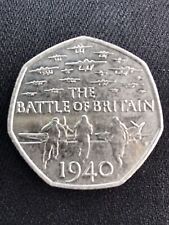 BATTLE OF BRITAIN 1940 ANNIVERSARY FIFTY PENCE COIN 2015. 50p Coin RARE