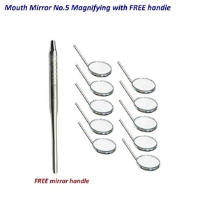 Miroir Dentaire Poignée Avec 10 Bouche Miroir Loupe No 5 Dentaire Instruments Ce - Picture 1 of 7