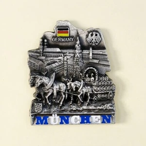 Imán de nevera Munchen pegatina de refrigerador hogar metal Munich Alemania recuerdo - Imagen 1 de 4