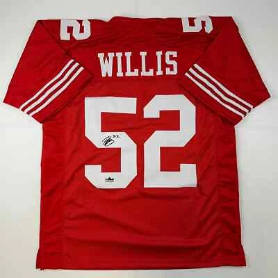 Facsimile Autographed Patrick Willis San Francisco Red Reprint Jersey Men's XL - Image 1 of 4