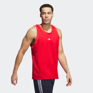 adidas Men's Basketball Legends Tank Top Airy Mesh Red S (IL2266) Loose Fit - Picture 1 of 2