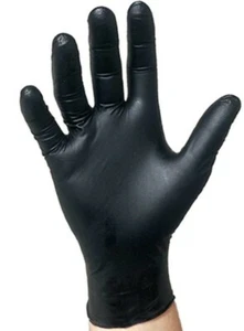 2box, MEDICAL GRADE SKINTX BLACK Nitrile Powder-Free, Hospital, Tattoo, Size L - Picture 1 of 12