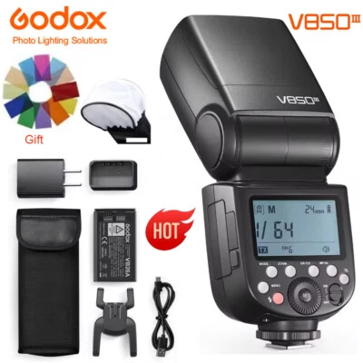 Flash de iones de litio Godox V850III GN60 2,4 G HSS Speedlite para Canon Nikon Sony Foto 1 de 4