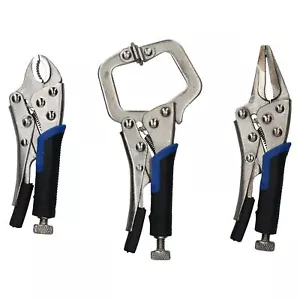 Mini Alicates de Bloqueo Abrazadera Tole Vice Grip Alicates para Hobby Artesanía Soldadura Juego de 3 piezas - Imagen 1 de 1