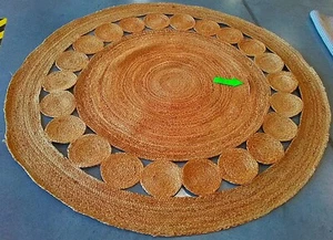 NATURAL 6'-0" x 6'-0" Broken Thread Rug, Reduced Price 1172767096 NF364A-6R - Picture 1 of 4