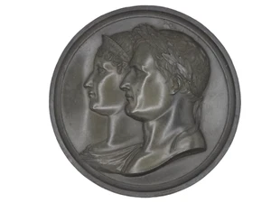 ANTIQUE LARGE c.1810 SIGNED ANDRIEU FECIT NAPOLEON & MARIE-LOUISE PLAQUE 5 3/8" - Picture 1 of 12
