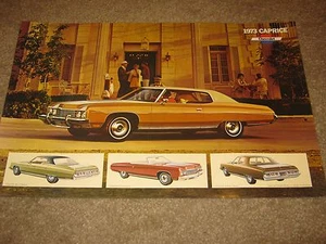 1973 Chevrolet Caprice 400, 454 Dealer Sales-Showroom Poster-Brochure 11"x17" - Bild 1 von 2