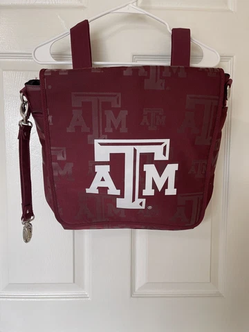 Texas A&M Aggies ATM 12 Insulated tote Cooler Lunch Bag Maroon 2 in 1 Backpack Cover