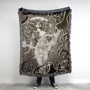 The Sorceress Vintage Fantasy Sci Fi Woven Blanket - Picture 1 of 2