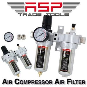 1/2"BSPT 1/4"BSP Air Compressor Line Filter Regulator Water Oil Separator Gauge - Picture 1 of 4