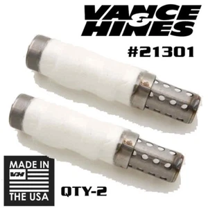 2 Vance & Hines Quiet Baffle Shortshot Staggered Sideshot Big Shots Softail Dual - Imagen 1 de 3