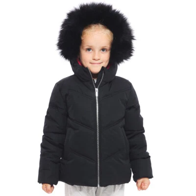 Rokka&Rolla Girls' Warm Winter Bubble Coat with Fur Hood Puffer Jacket - Image 1 of 4