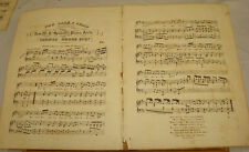 1840s Antique Sheet Music/TOO LATE I STAID