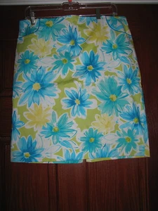 Pierre Cardin size 12P ladies dress skirt lightweight womens blue floral NWOT - Picture 1 of 3