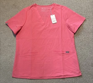 FIGS NWT Casma Scrub Top Women’s Sz XL Pink Classic Fit 3 Pocket FW1100 - Picture 1 of 5