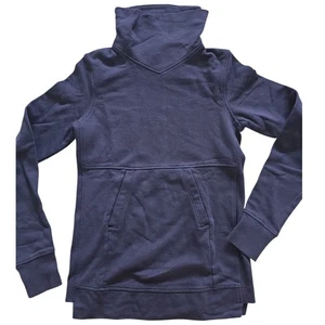 Sudadera con Capucha Lululemon Cuello Embudo Buceo Talla 2 Azul Marino Manga Larga - Imagen 1 de 13