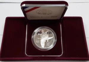 1995-P US Mint 1996 Alanta Olympics/Gymnastics Proof Silver Dollar in OGP - Picture 1 of 4