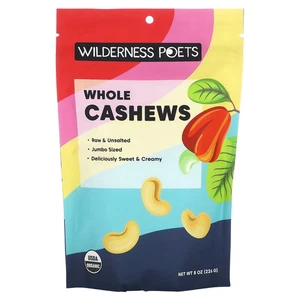 Wilderness Poets Cashews 8 oz 226 8 g Gluten-Free, Organic, Preservative-Free, - Picture 1 of 2
