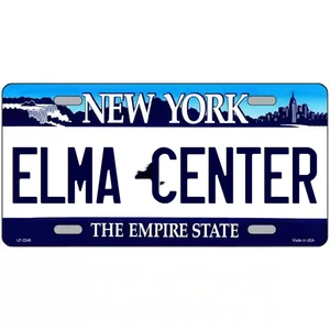 Elma Center New York blau Blechschild - Bild 1 von 1