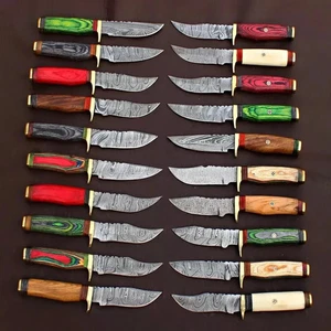 Lote de 20 cuchillos de camping y caza hechos a mano personalizados de acero Damasco de 8" - de EE. UU. - Imagen 1 de 3