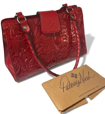 Bolso de Hombro Patricia Nash Cuero Rojo Lava Rojo Rienzo Foto 1 de 4