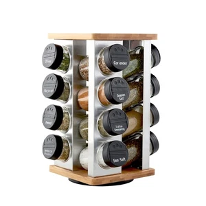 16 Jar Warner Revolving Countertop Spice Rack Organizer with Lift & Pour Caps... - Picture 1 of 6
