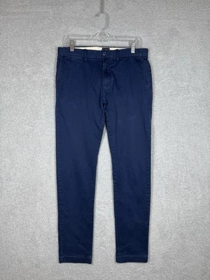 J Crew Stretch Chino Pants Mens 32x34 Blue Cotton Stertch 484 Slim Fit - Image 1 of 4