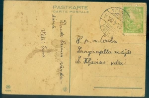 Latvia Mailed Card 18.4 1936 Rare Postmark CERĪBA Ernst Plates Happy Birthday - Picture 1 of 2