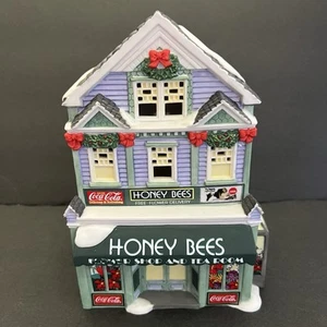 Coca-Cola Town Square HONEY BEE'S FLOWER SHOP AND TEA ROOM Lighted Xmas House - Picture 1 of 14