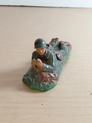 De colección JH Miller 1951 Soldier Lying Down Propenso Francotirador 5.5" Tiza Segunda Guerra Mundial  Foto 1 de 4