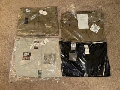 Dockers Mens 42 x 30 Dress Khaki Pants 3 Pairs & Eddie Bauer 1 Pair New - Image 1 of 4