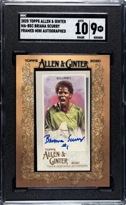 Briana Scurry AUTO  2020 Topps Allen & Ginter Mini Frame SGC 10/9 - Image 1 of 2