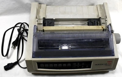 FOR PARTS, NOT WORKING OKI Data Microline 320 Turbo Matrix Printer D22800A - Image 1 of 3