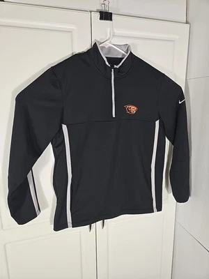 Nike Golf Men's Therma-Fit Oregon State 1/4 Zip Pullover Size L Black Jacket.  - Image 1 of 4