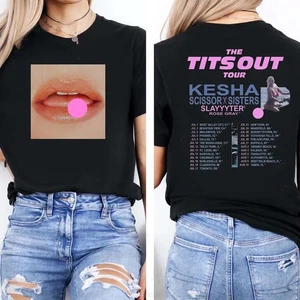 Camisa de concierto Kesha 2025, camiseta de gira 2025 Kesha The Tits Out, regalo para fanáticos de Kesha - Imagen 1 de 3