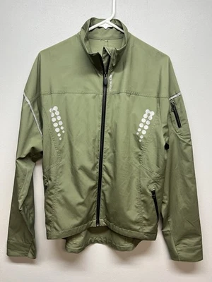 Chaqueta cortavientos pequeña para hombre Sugoi verde ciclismo correr cremallera completa Foto 1 de 4