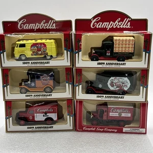 6er Set Campbells Suppe Druckguss Modell LKWs Days Gone By Anniversary Lledo - Bild 1 von 11