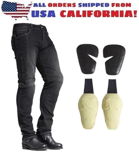 MAXLER JEAN Men's Slim Fit Motorcycle Jeans Aramid Lined CE Armor KOREAN STYLE - Picture 1 of 8