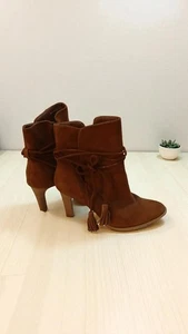 Botines de tacón alto con corbata Universal Thread color óxido para dama talla 10 - Imagen 1 de 3