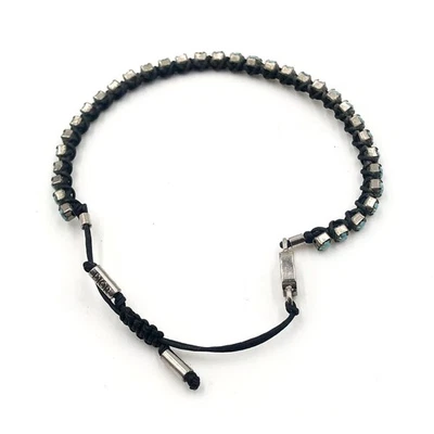 Pulsera Dior CD Logo Piedra Azul Turquesa, Cuerda y Cristal, 9.8 pulgadas, Usada Foto 1 de 4