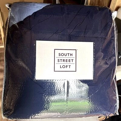 Edredón Reversible South Street Loft Azul Marino/Azul Claro Talla King NUEVO Foto 1 de 4