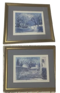 2 Old City of Jerusalem Blues and White Signed Numbered Judaica Israel Reuven ? - Picture 1 of 23
