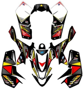 2007-2020 LTZ 90 SURGE Black Senge Graphics Kit Compatible with Suzuki - Picture 1 of 7