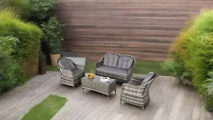 Rattan Garden Furniture Aluminium St Tropez Range - Lounge Sets Dining Sets Grey - Picture 1 of 25