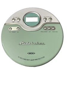 Studebaker SB3703 Joggable Personal CD Player Mint Green/White TESTED - Picture 1 of 13