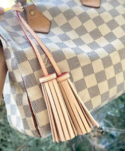 Handmade Leather Tassels for Handbags - Long Handbag Tassel for Women - Natural