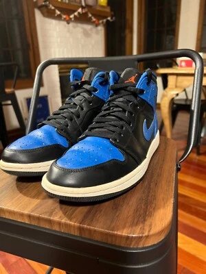 Air Jordan 1 mid Royal Blue paint splatter - Image 1 of 4